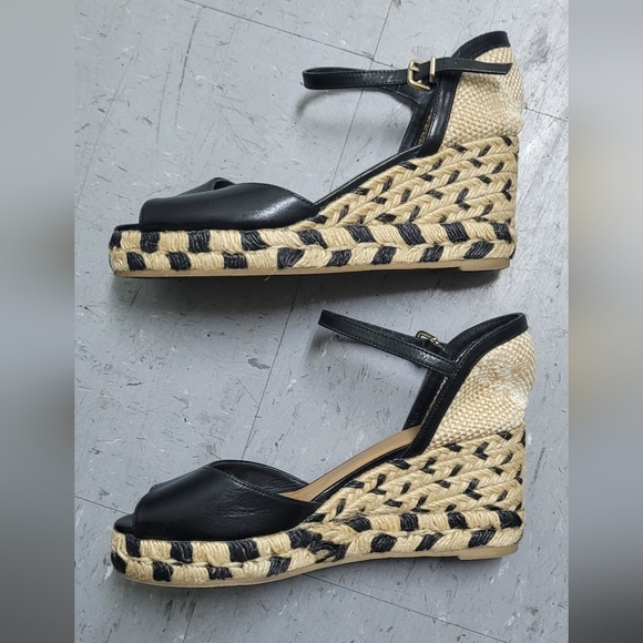 Castañer Black Wedge Sandals - Picture 2 of 13